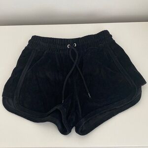 Vanilla Star Velour shorts- black
